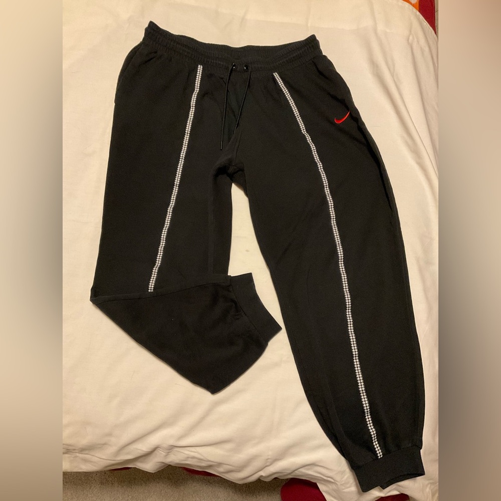 Nike Black Sweatpants with Logo Patch